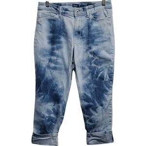 J. Jill Denim Women's High Rise Island Wash Multi Cuffed Cropped Jeans 8 Petite